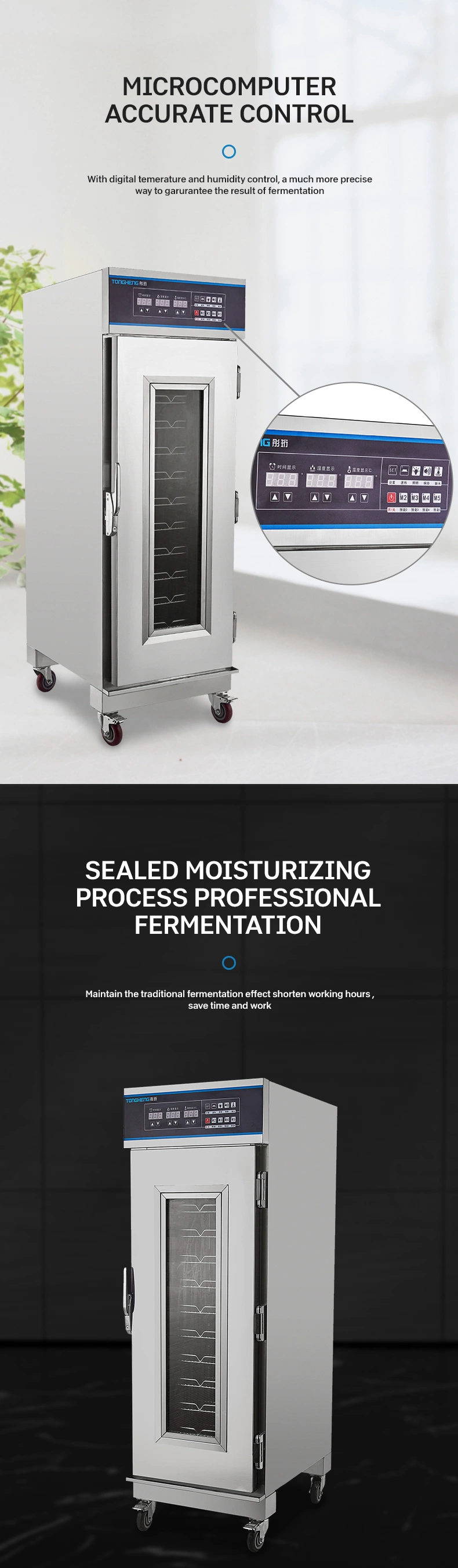 Steamer Fermenting Dough Trays Retarder Proofer Cabinet Bread Dough Proofer Machine